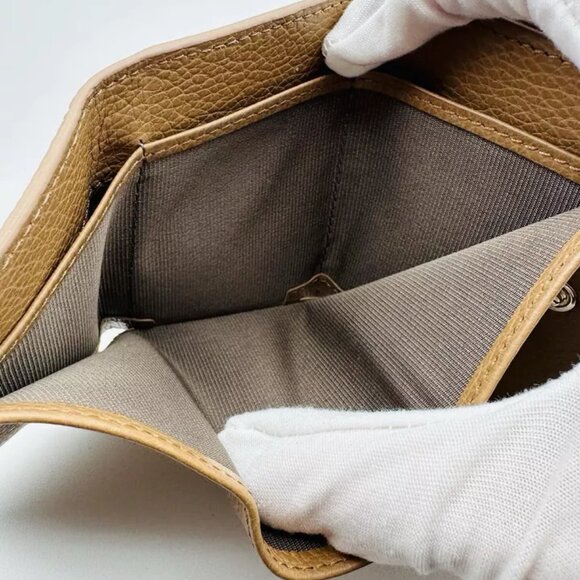 Furla Bi Fold Wallet Men Tan Authentic Leather - Picture 5 of 7